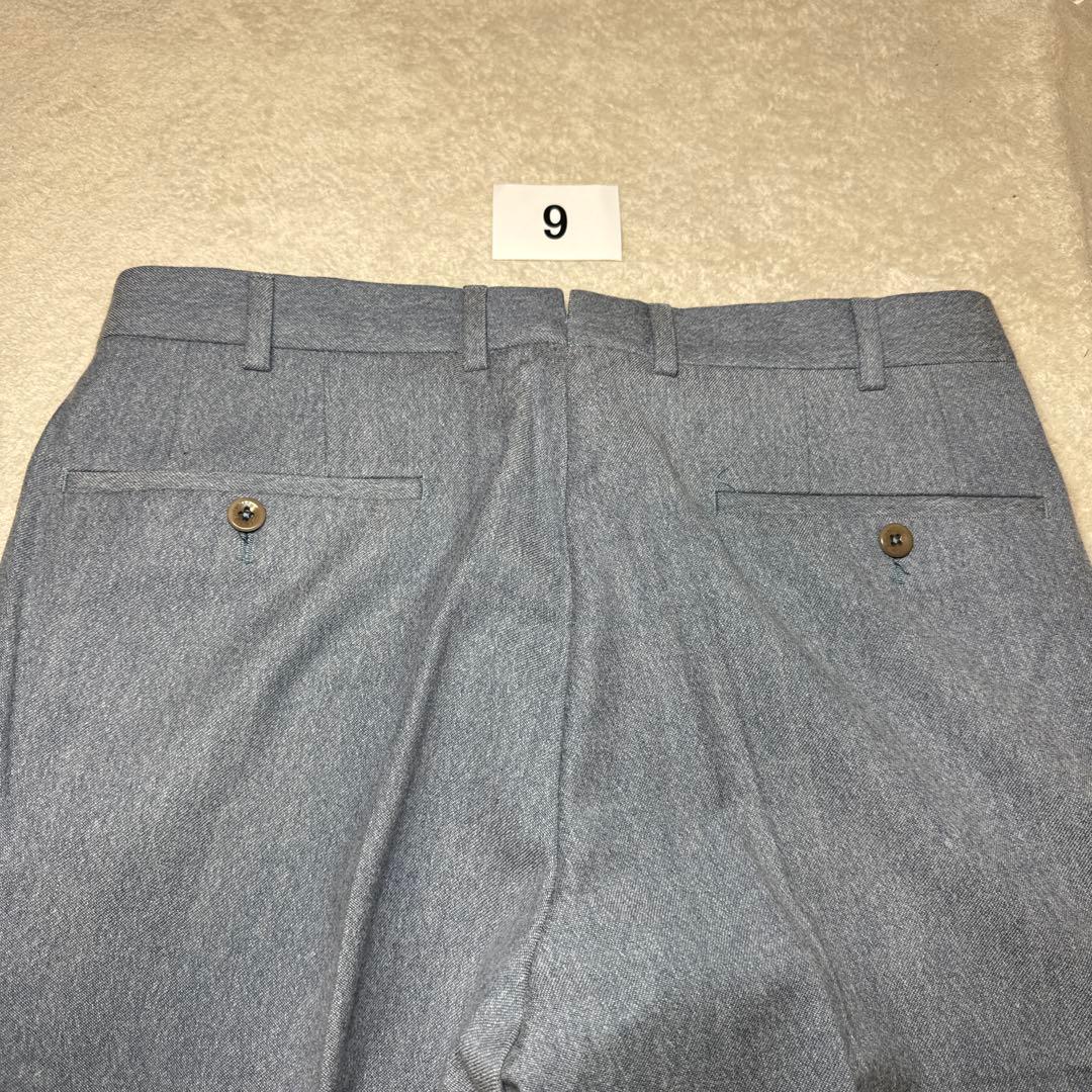 09 未使用　インコテックス　incotex ウール　スラックス　水色　48