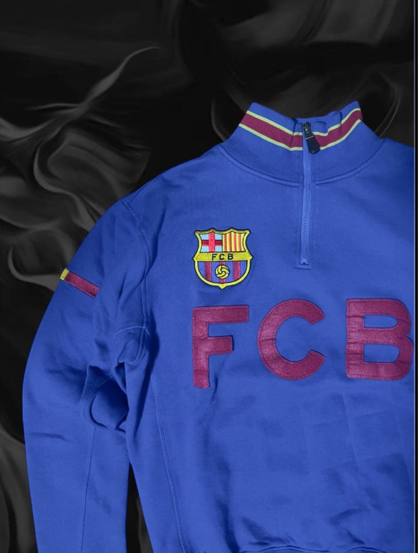 貴重品 日本未発売 バルセロナ 刺繍 ハーフジップ