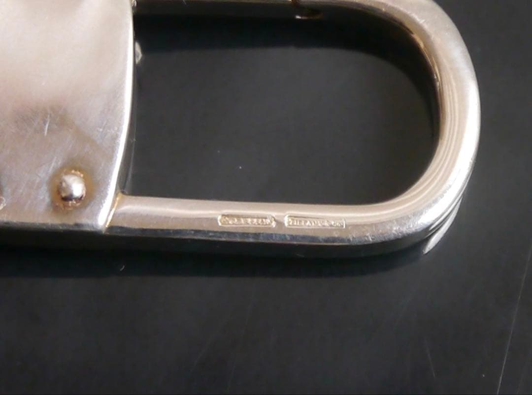 極上品 ティファニー キーリング カラビナ 南京錠 パドロック シルバー925