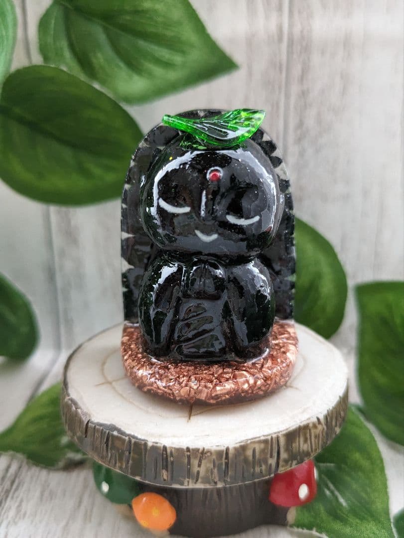 【容音】チェリーブロッサムアゲートの蝶ネクタイねこちゃん形オルゴ☆他５点