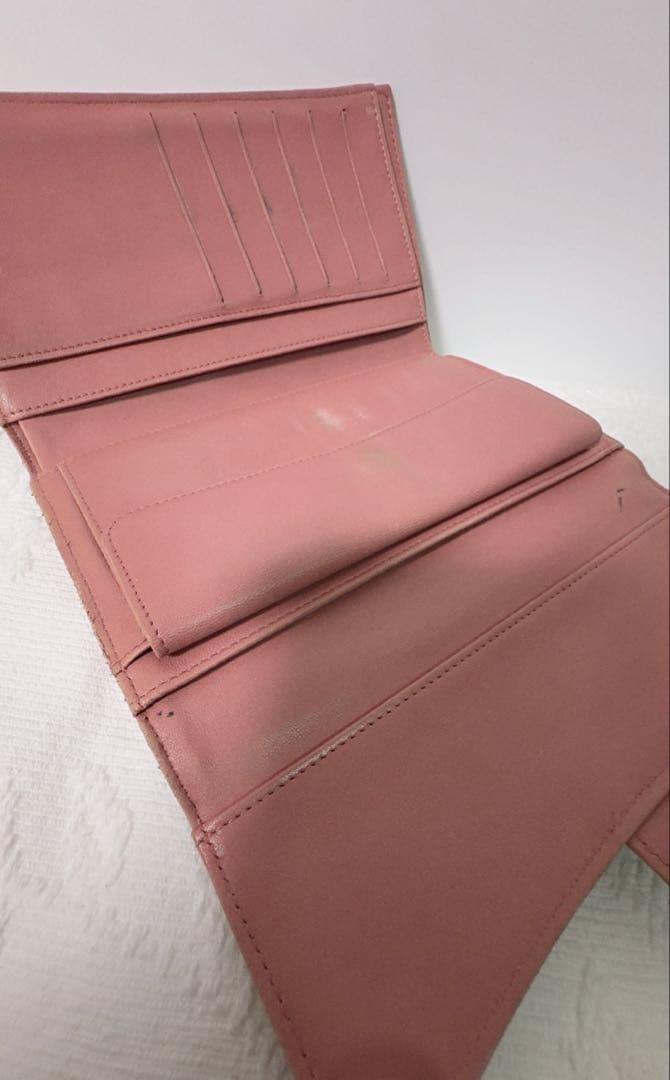 CHANEL シャネル マトラッセ 長財布 ラムスキン ピンク 三つ折り 財布