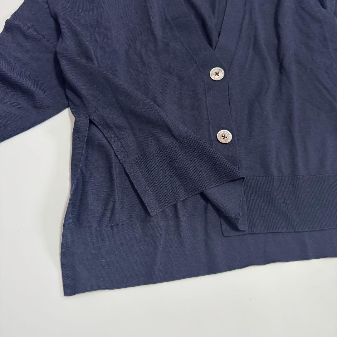 極美品　enfold カーディガン　ネイビー　ウール　38 enfold