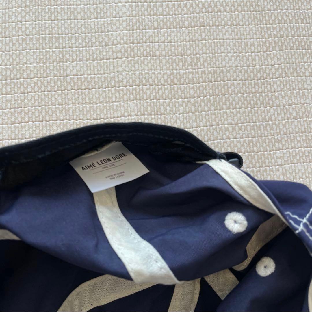 [美品]AIME LEON DORE PORSCHE 6パネルキャップ CAP紺