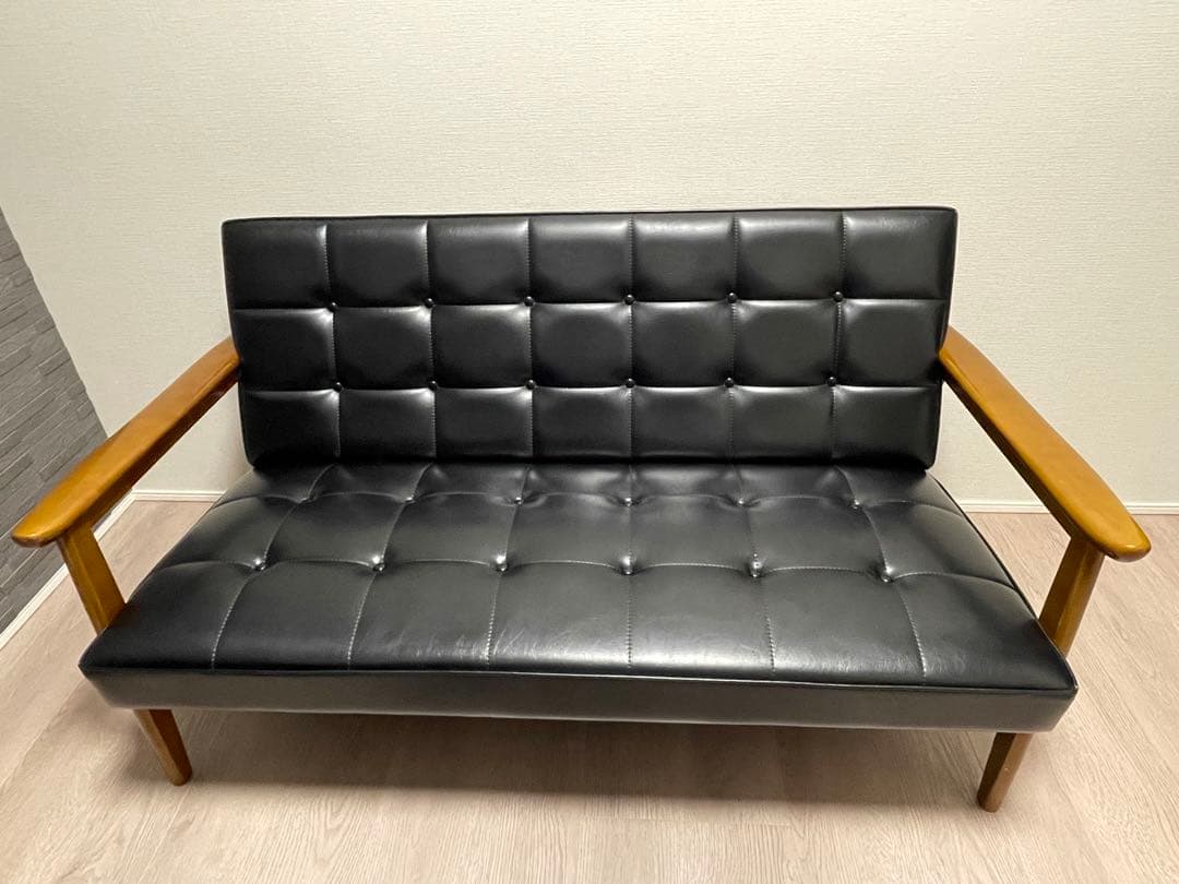 カリモク60 Kチェア2シーター スタンダードブラック