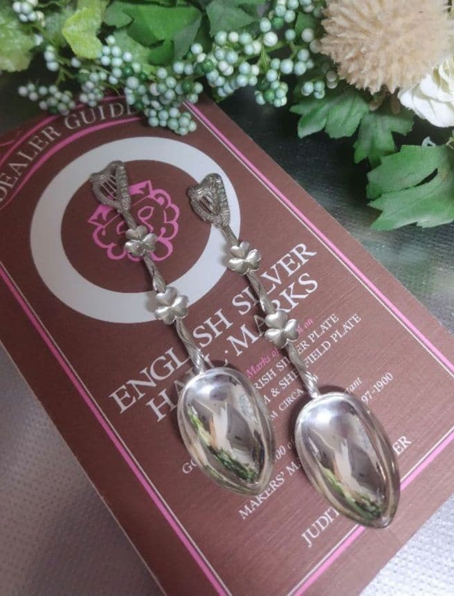 英国　純銀　スプーン2本セット