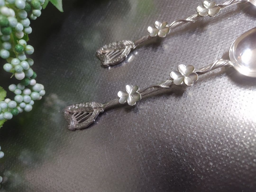 英国　純銀　スプーン2本セット