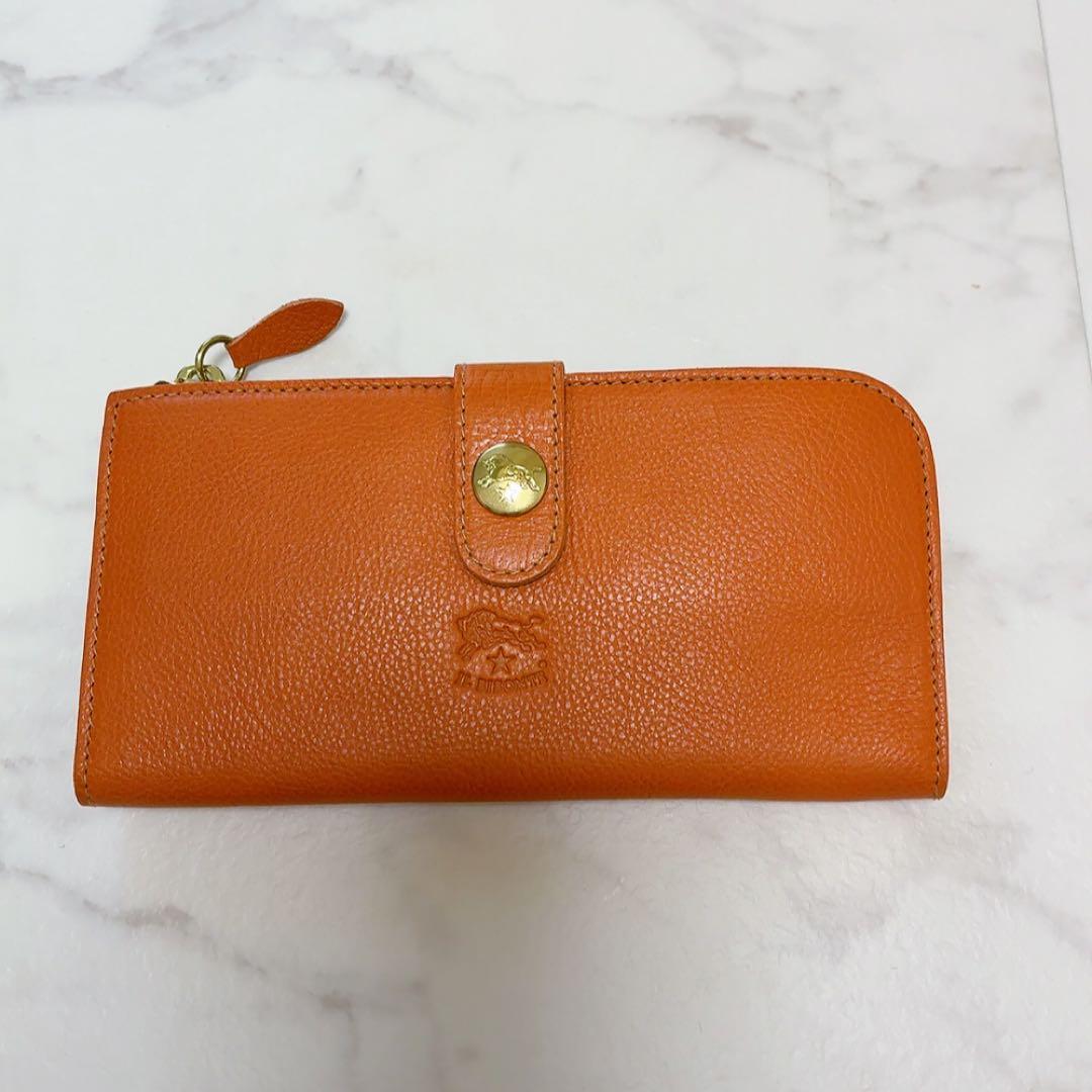 ✨新品✨IL BISONTE L字ファスナー 長財布 ロングウォレット キャメル