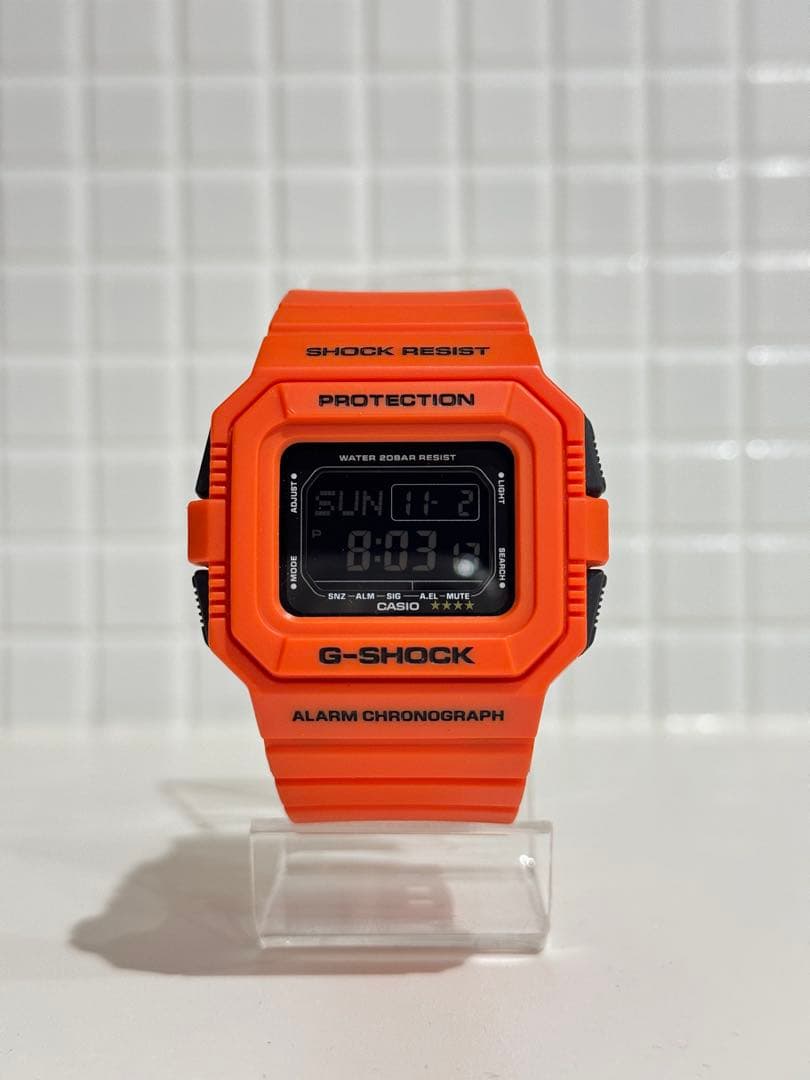 【美品】廃盤 カシオ G-SHOCK DW-D5500MR レスキューオレンジ