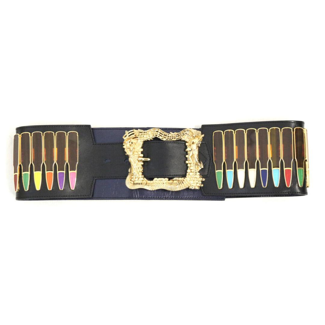 hazama ハザマ 2021PC 弾願奏填のレザーベルト ブラック