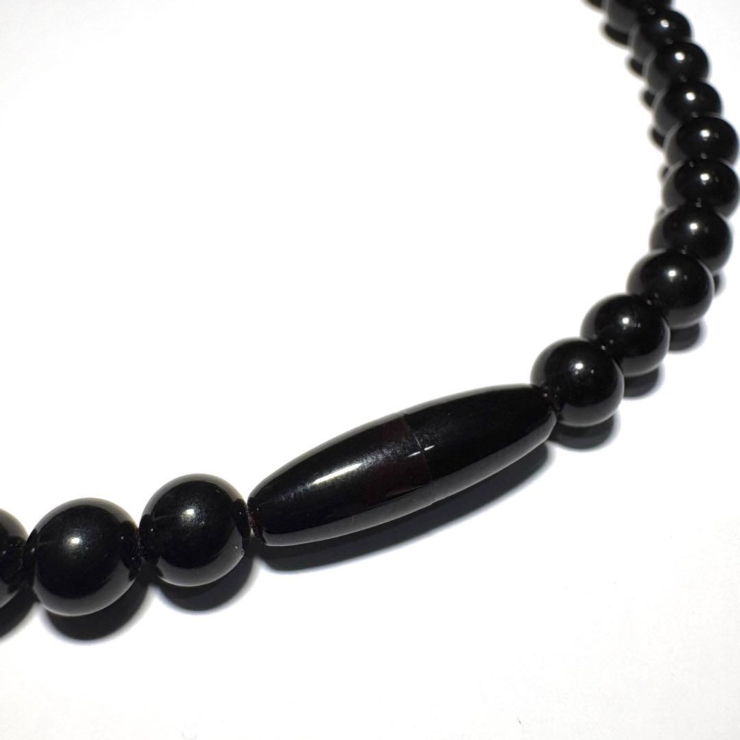 s*2様 本鼈甲 ネックレス グラデーション珠 43cm 黒鼈甲 天然素材