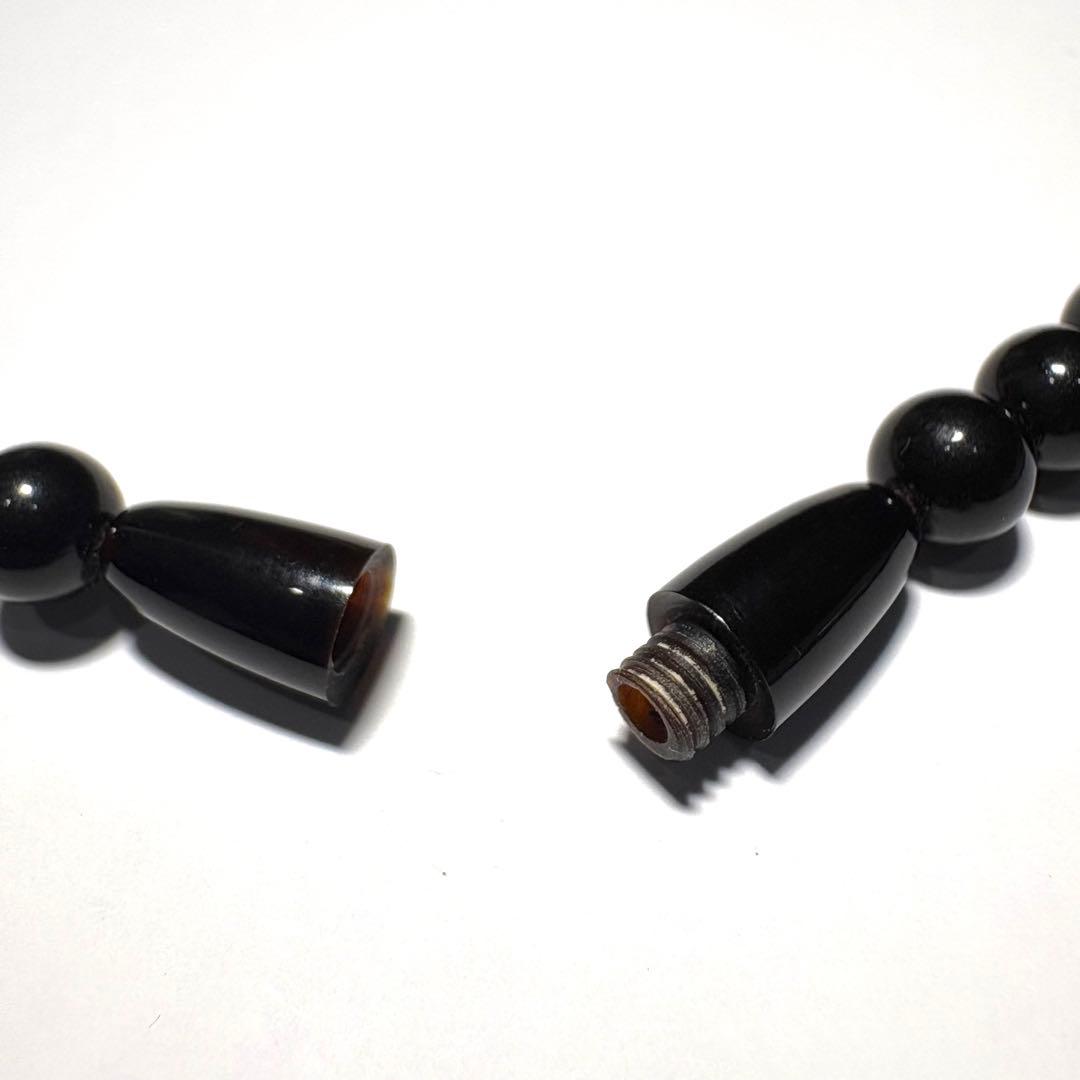 s*2様 本鼈甲 ネックレス グラデーション珠 43cm 黒鼈甲 天然素材