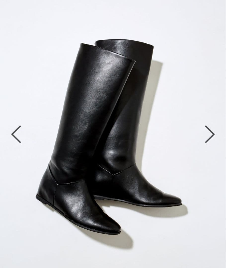 【Mazell】インヒールワイドシャフトロングブーツ Mサイズ(23.5) 新品