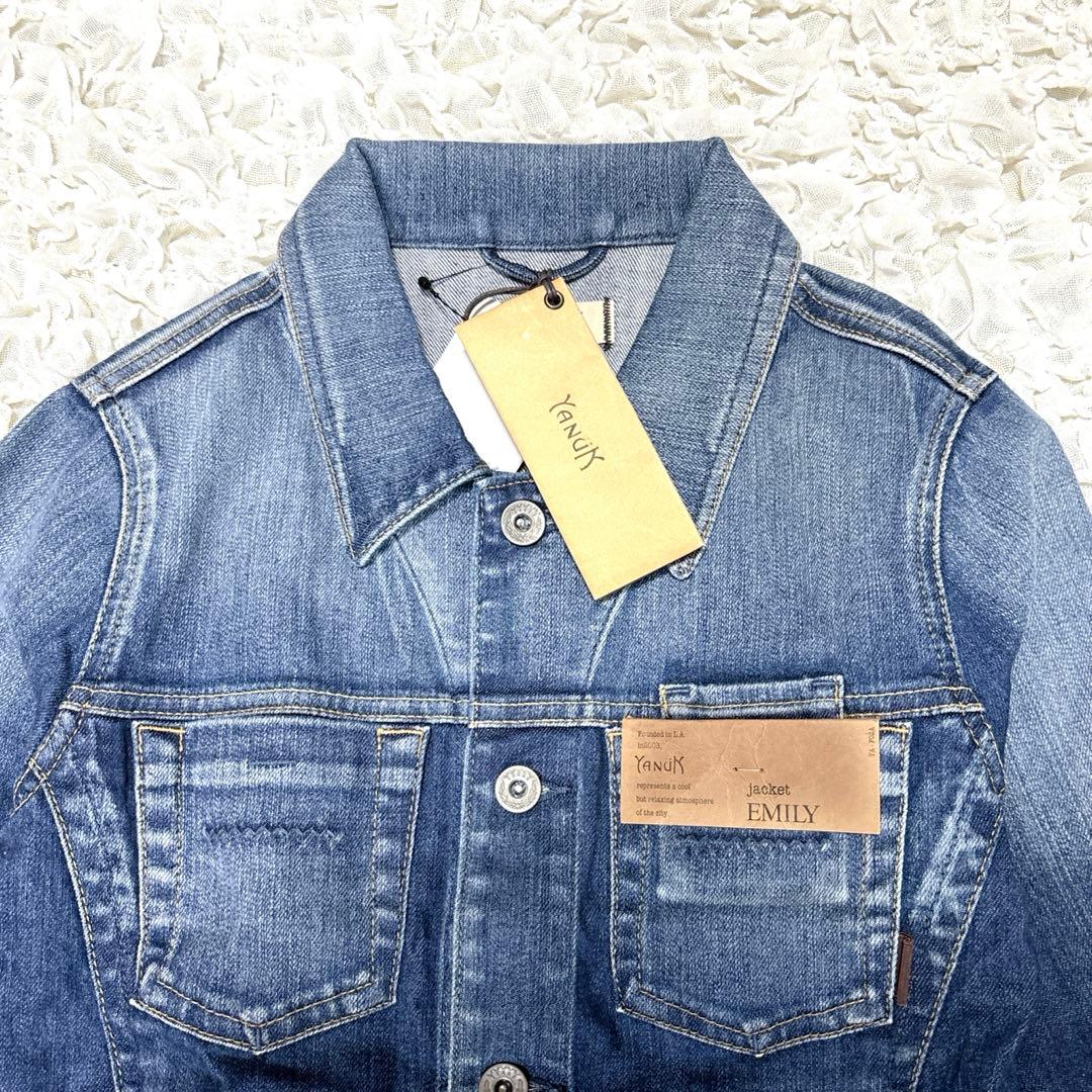 【新品】 ヤヌーク EMILY デニムジャケット ジージャン 【S】 ストレッチ