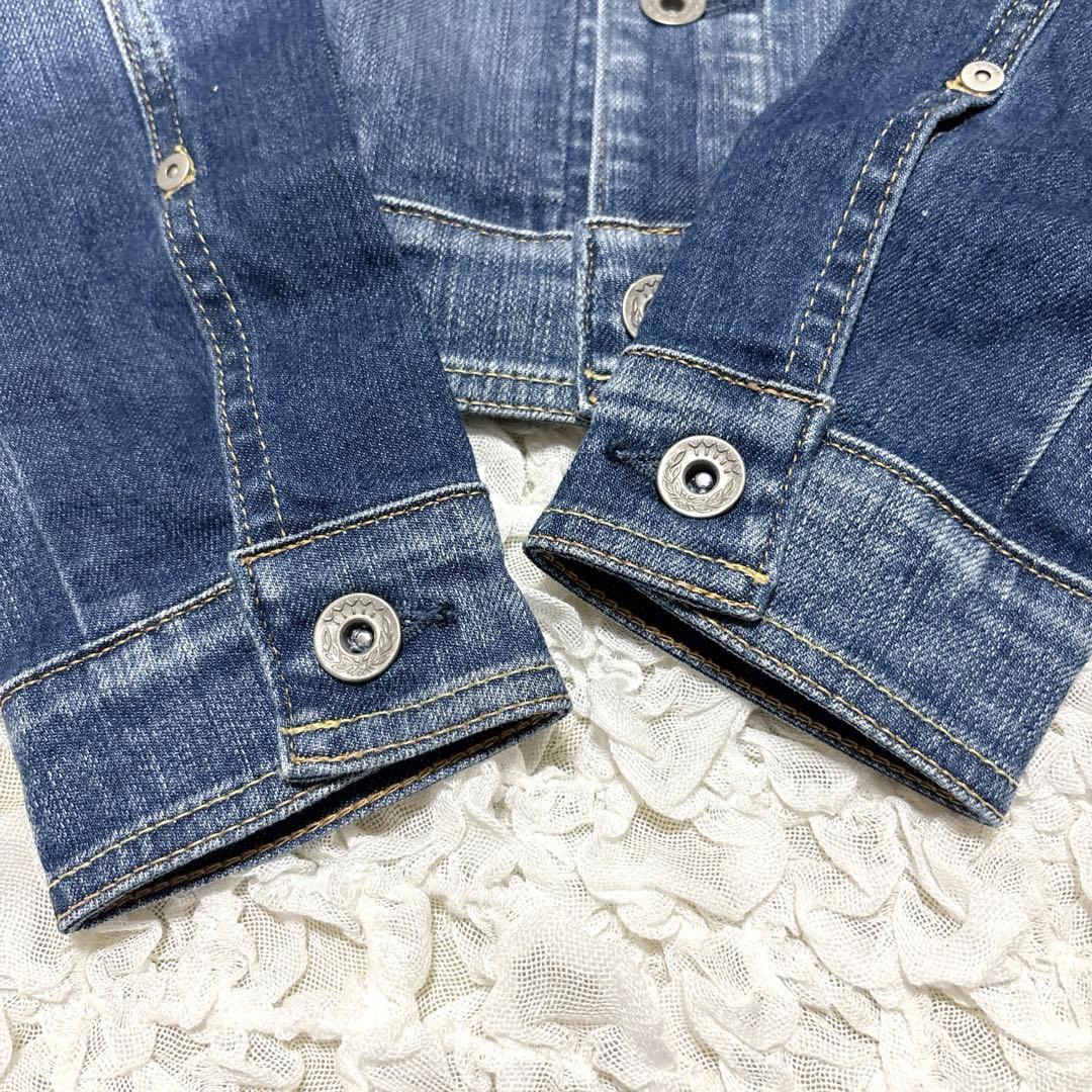 【新品】 ヤヌーク EMILY デニムジャケット ジージャン 【S】 ストレッチ