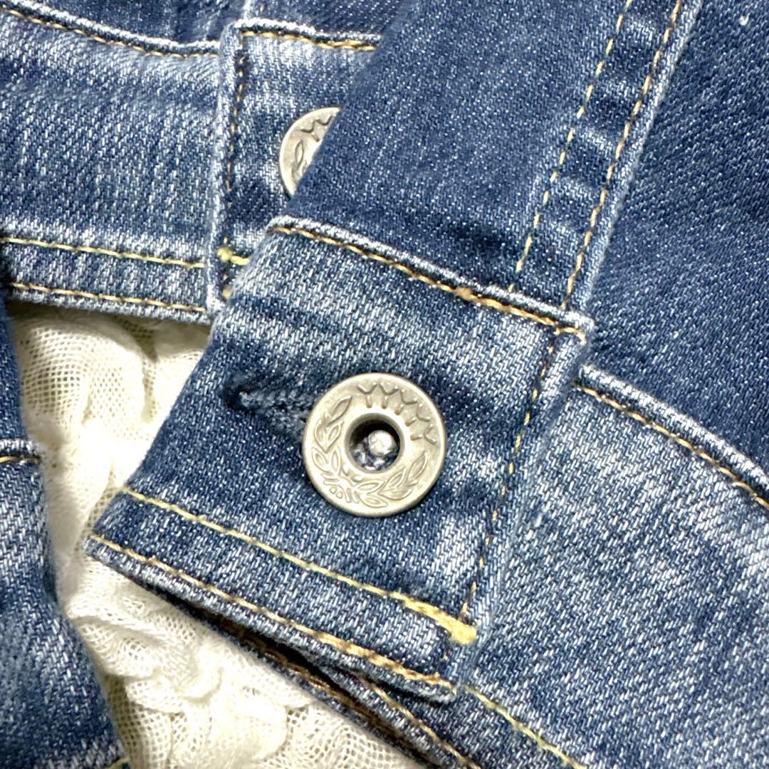 【新品】 ヤヌーク EMILY デニムジャケット ジージャン 【S】 ストレッチ