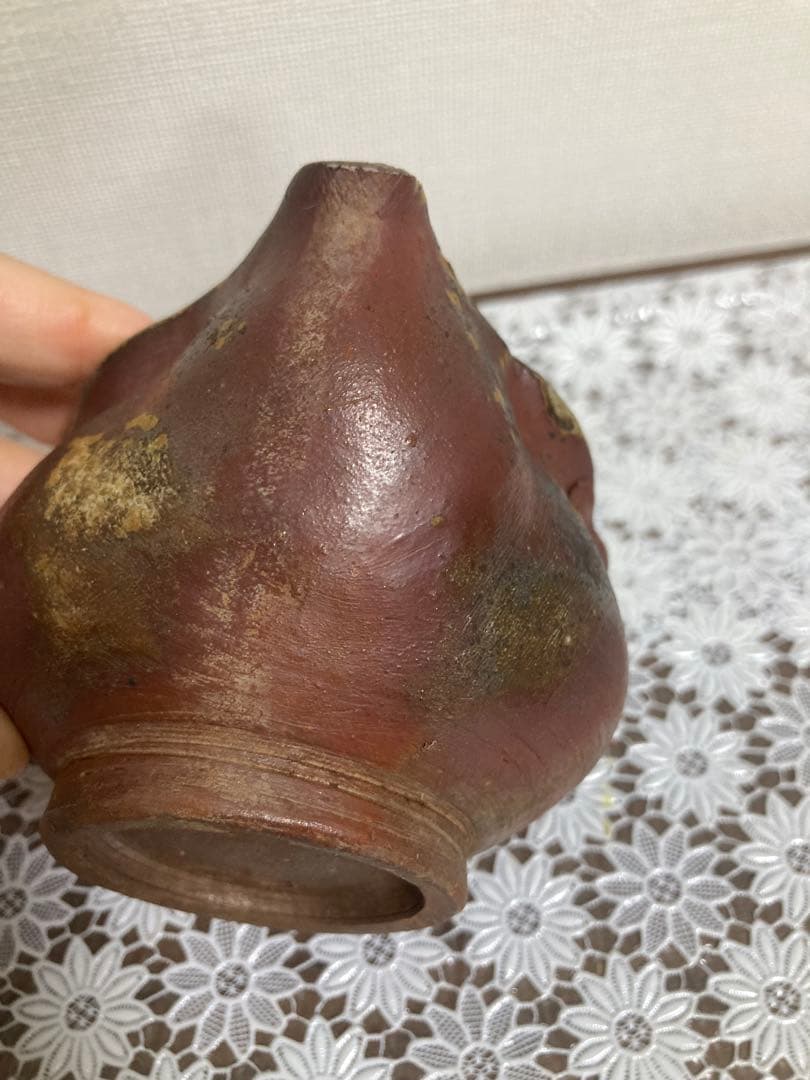 あ*い様 備前焼　奥本健一 宝瓶 牡丹摘宝瓶　茶道具