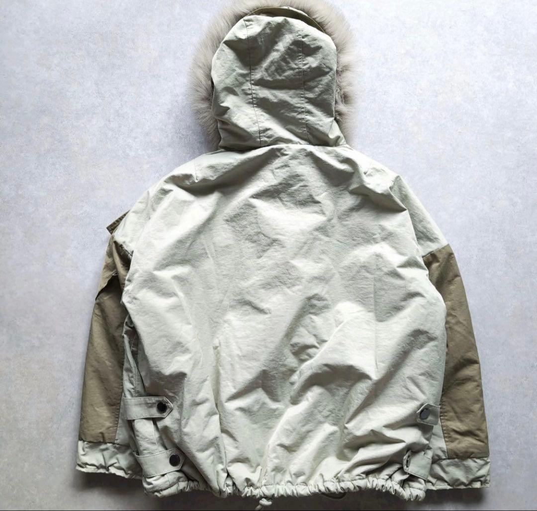 美品✨ スコットクラブ ミリタリーファーブルゾン フォックスファー カーキ 9号