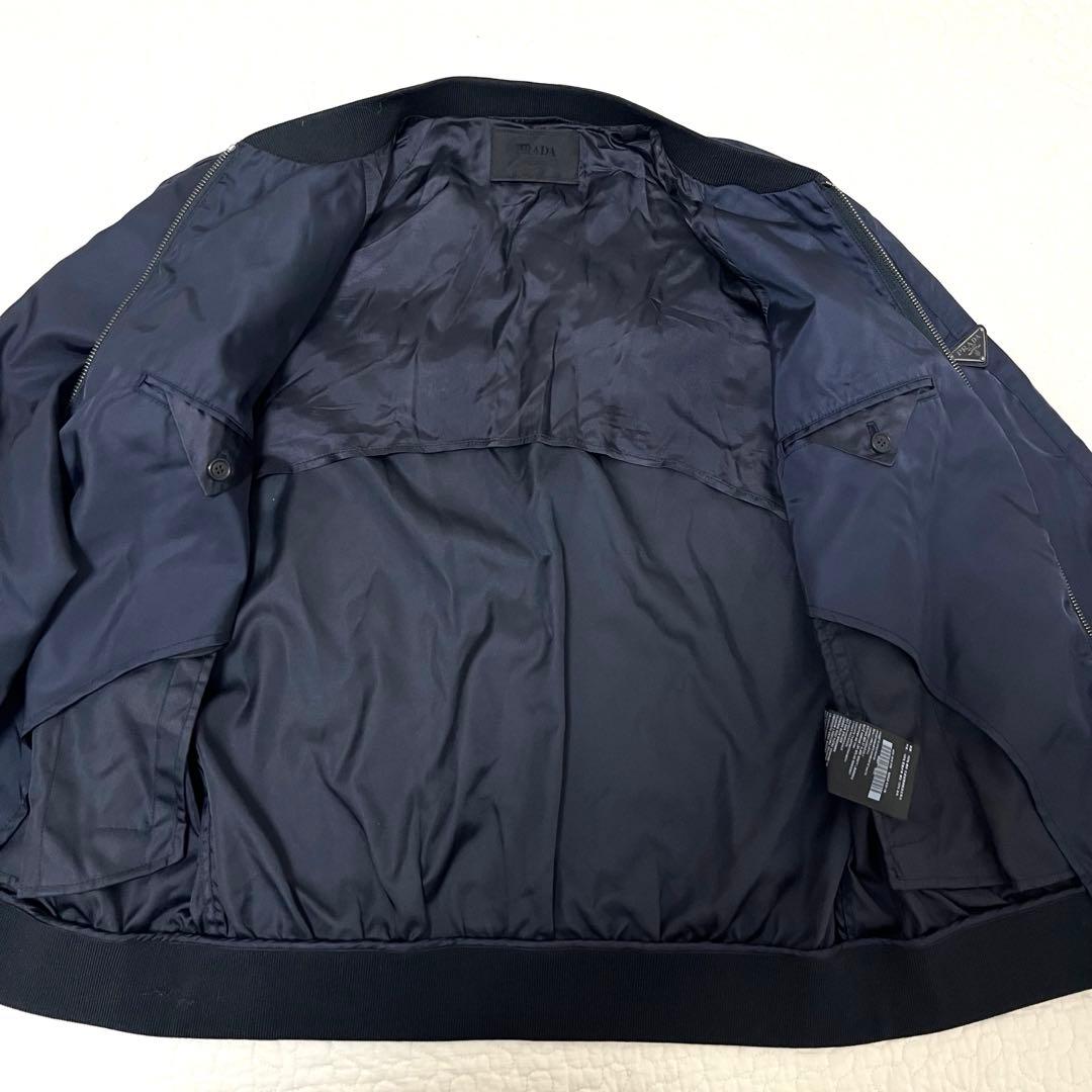 PRADA　プラダ　MA1　ボンバージャケット　ネイビー　ナイロンジャケット