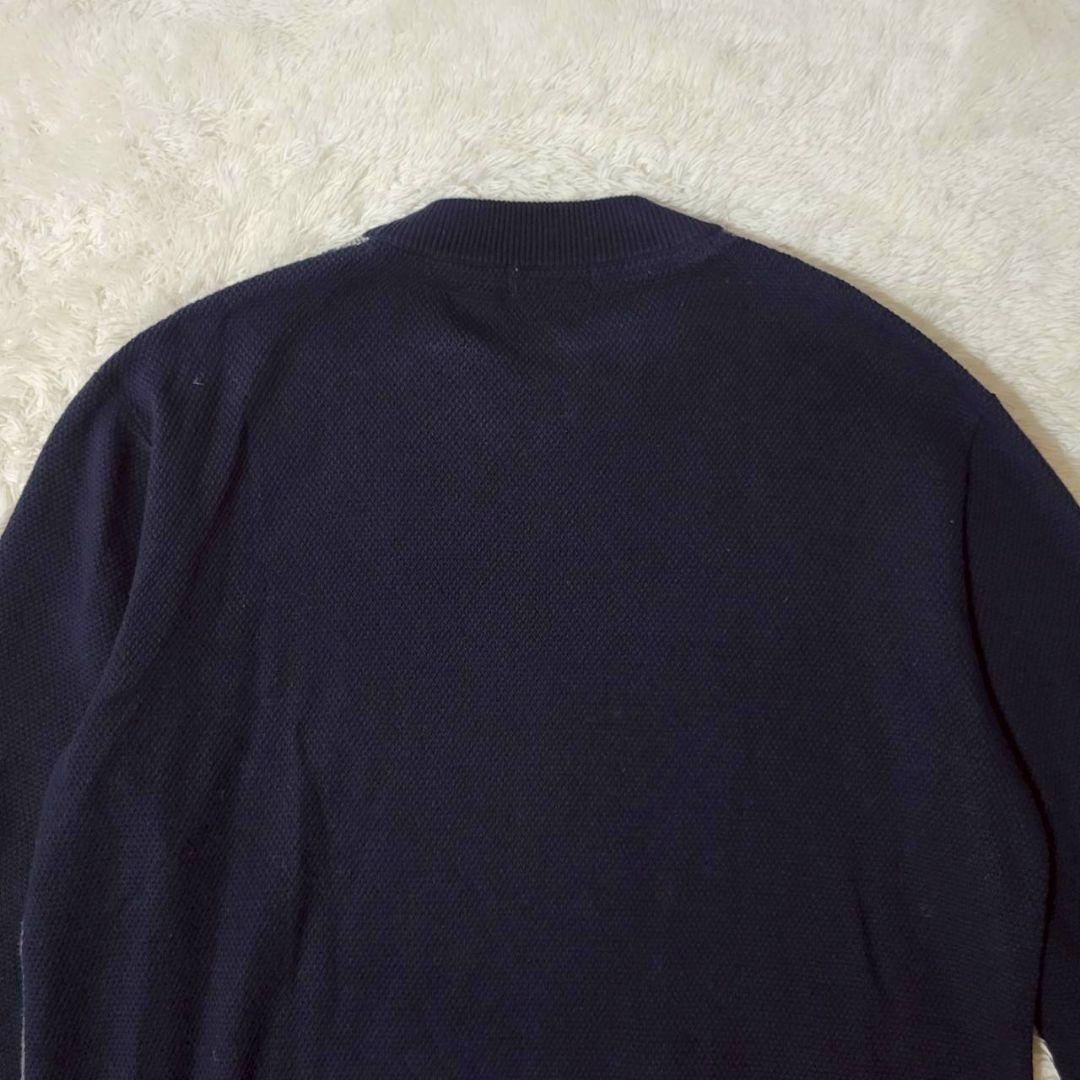 美品✨　ブラックレーベルクレストブリッジ　ニット　セーター　チェック　紺色　LL