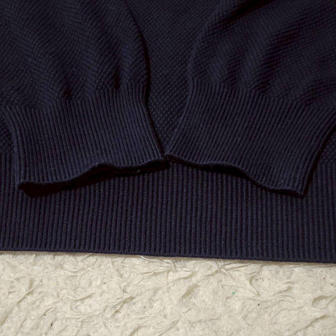 美品✨　ブラックレーベルクレストブリッジ　ニット　セーター　チェック　紺色　LL