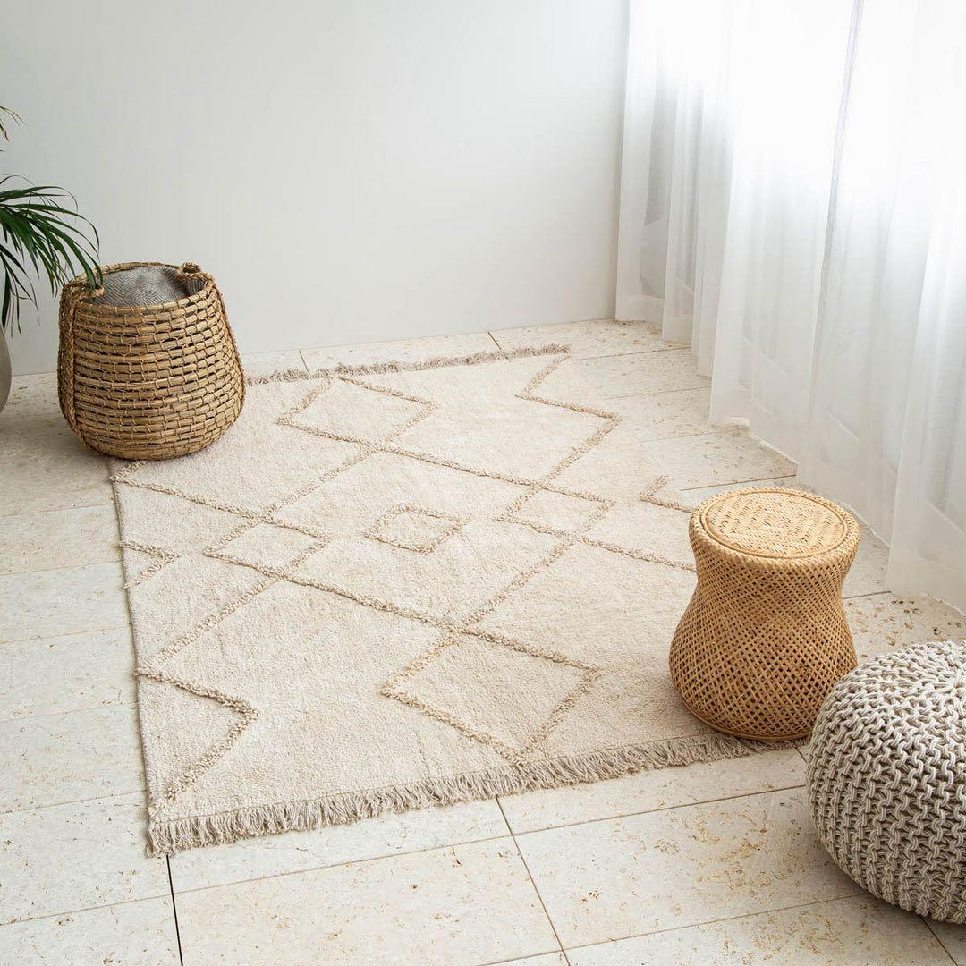 ラグ・カーペット KANADEMONO Shaggy Design Rug - Natural