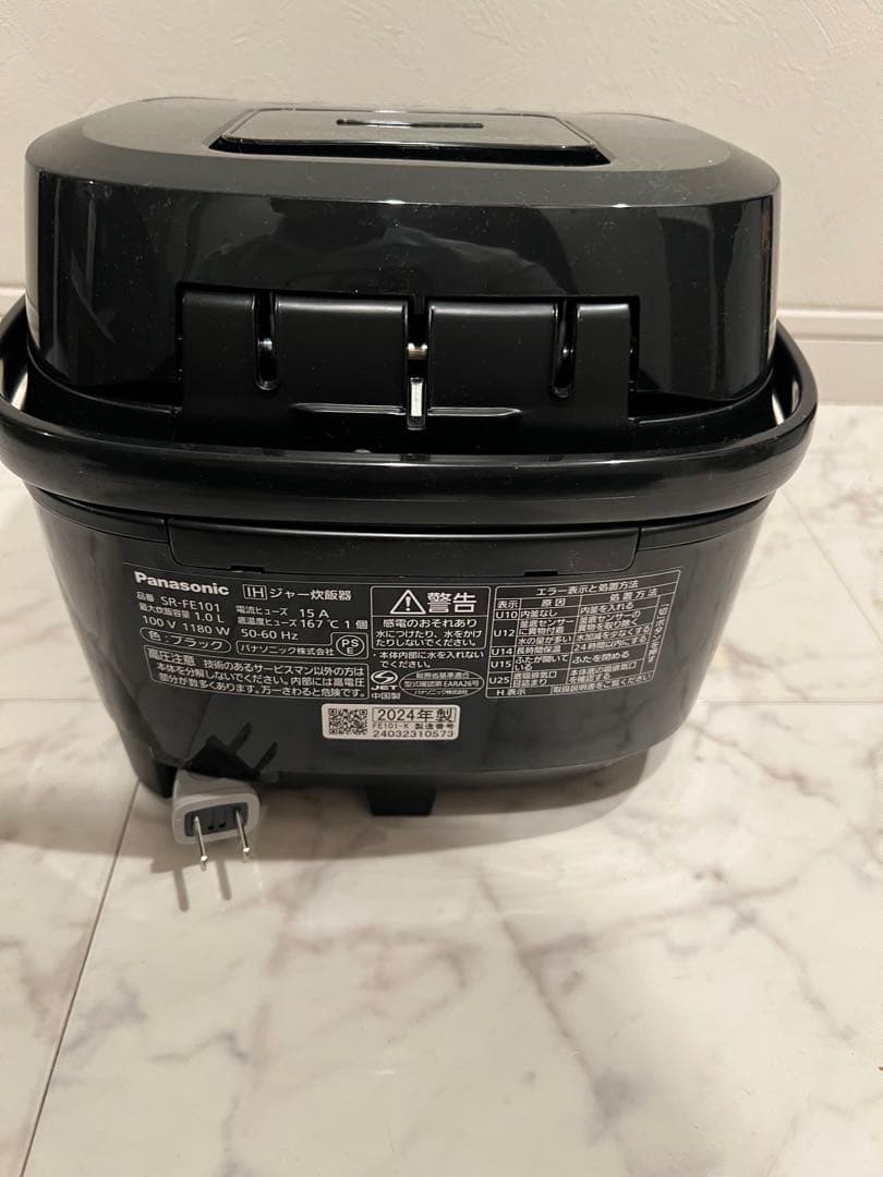 K Panasonic SR-FE101 IH炊飯器 ブラック