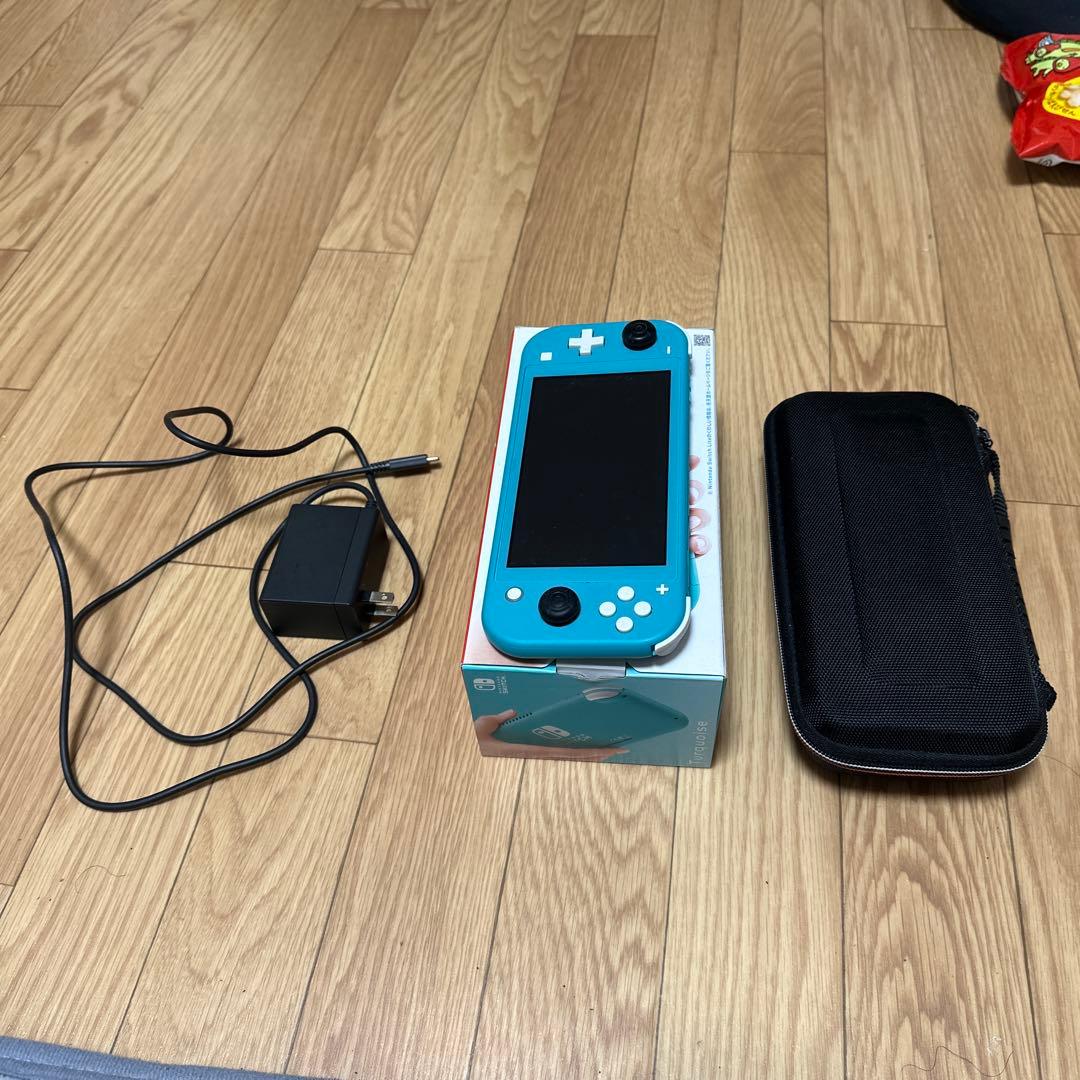 早い者勝ちNintendo SwitchLiteアクアブルー 本体カバー、充電器