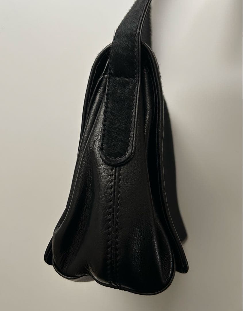 dnky ダナキャラン　レザー　ショルダーバッグ　ハラコ