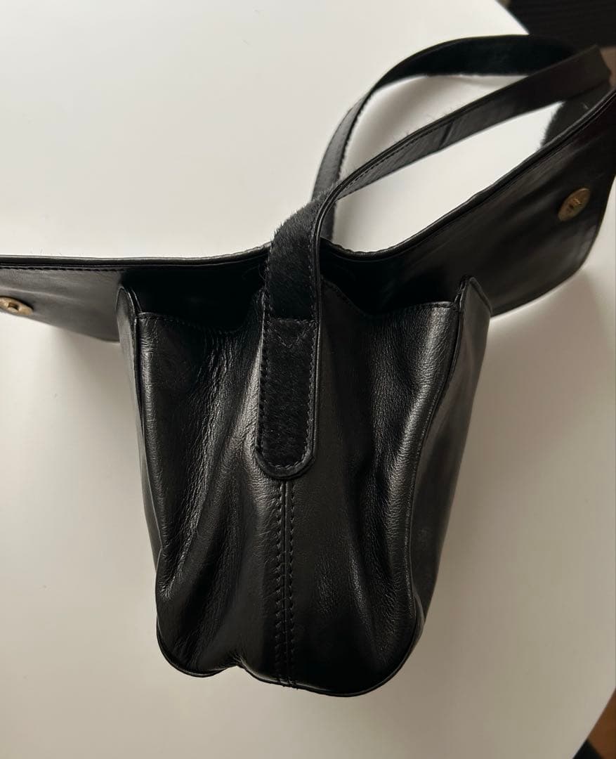 dnky ダナキャラン　レザー　ショルダーバッグ　ハラコ