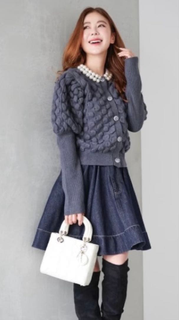 obli パール　カーディガン　新品タグ付き