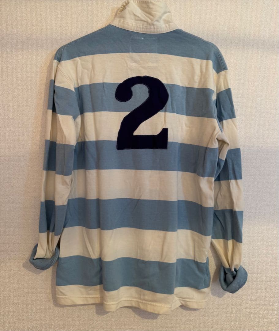 Ralph Lauren ラガーシャツ 青と白 ストライプ