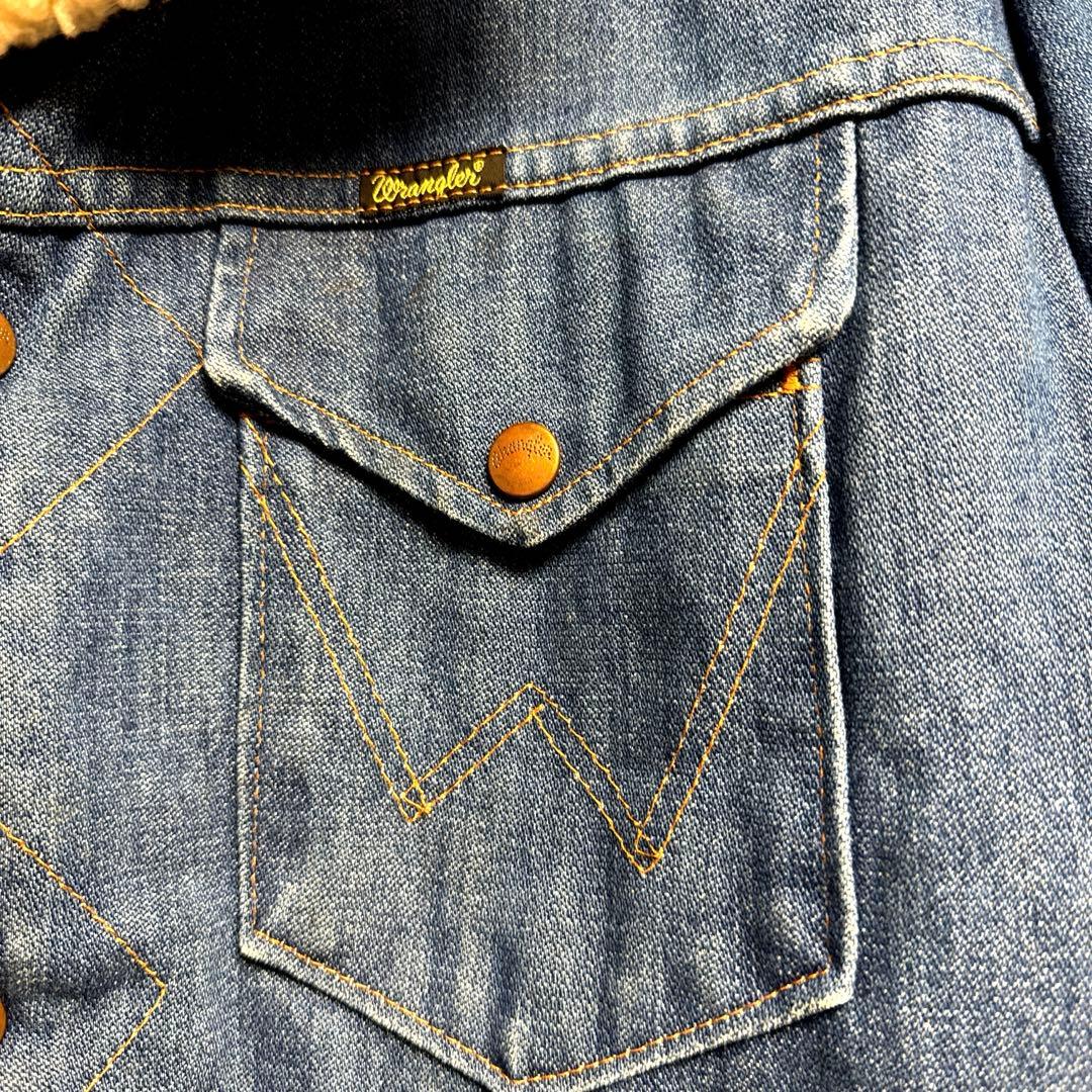 ラングラー デニムジャケット ボア USA製 ランチ コート ビンテージ