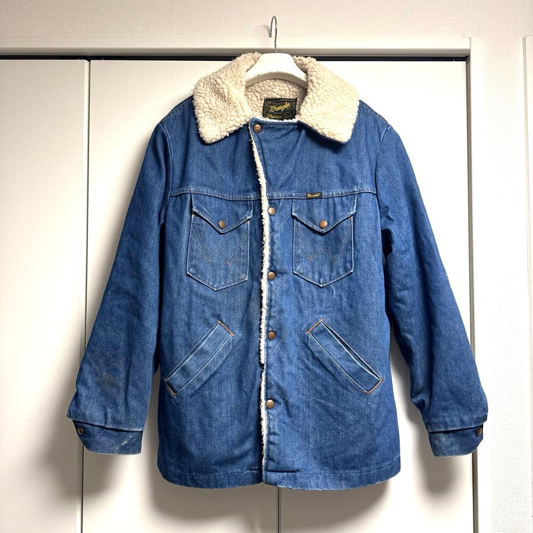 ラングラー デニムジャケット ボア USA製 ランチ コート ビンテージ