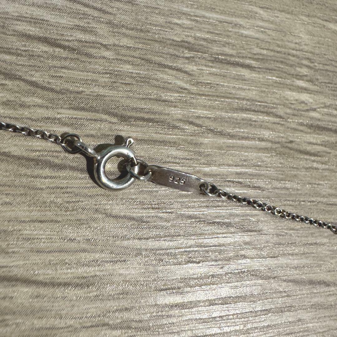 ティファニー　ノーツ　プレート　スクエア　ネックレス　Ag925