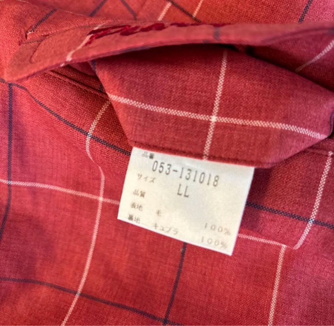 【PEARLY GATES】赤チェック柄ゴルフパンツ LL