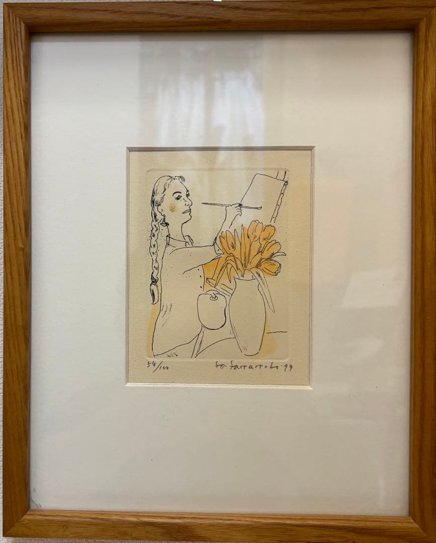 山本容子 版画　エッチング　リトグラフ 54/100