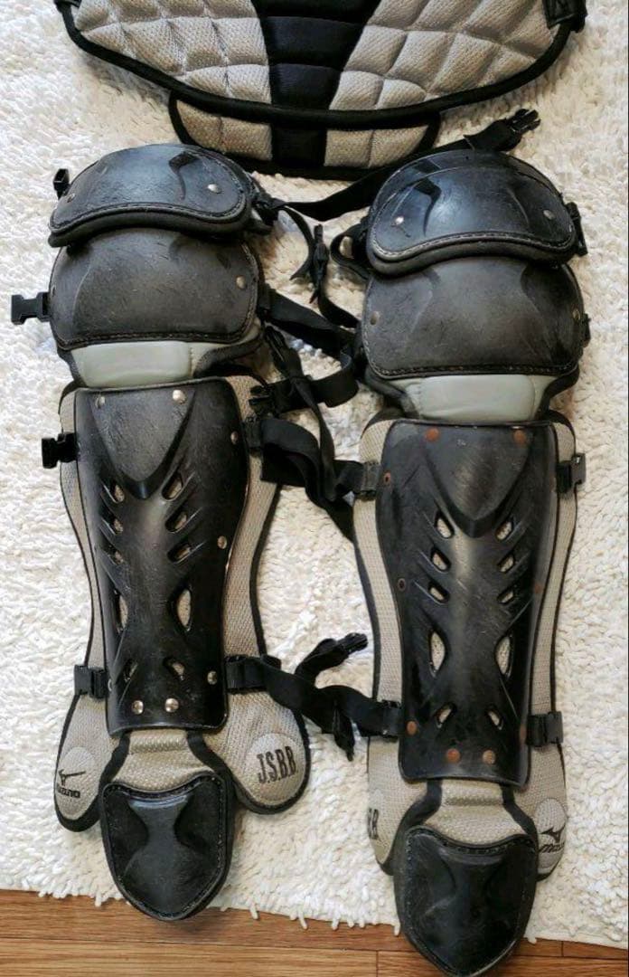 ぬ*ち様 ミズノプロ 軟式 キャッチャー防具 フルセット袋付き