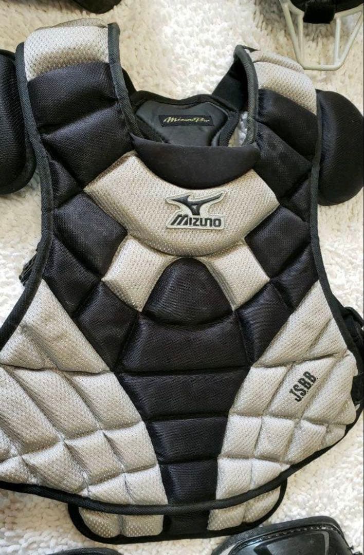 ぬ*ち様 ミズノプロ 軟式 キャッチャー防具 フルセット袋付き