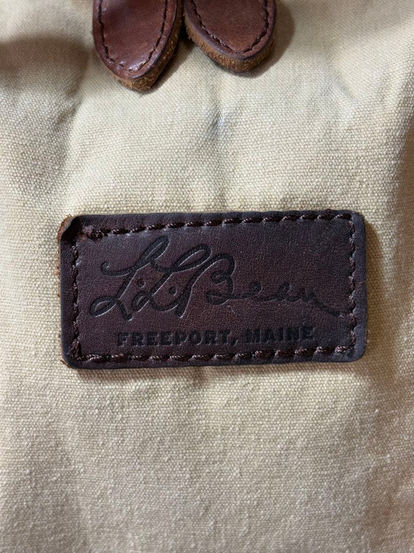 llbean レザーハンドル ボストンバッグ