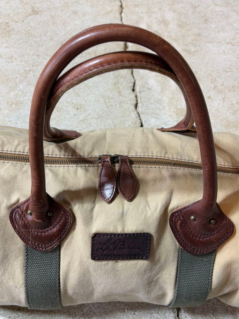 llbean レザーハンドル ボストンバッグ