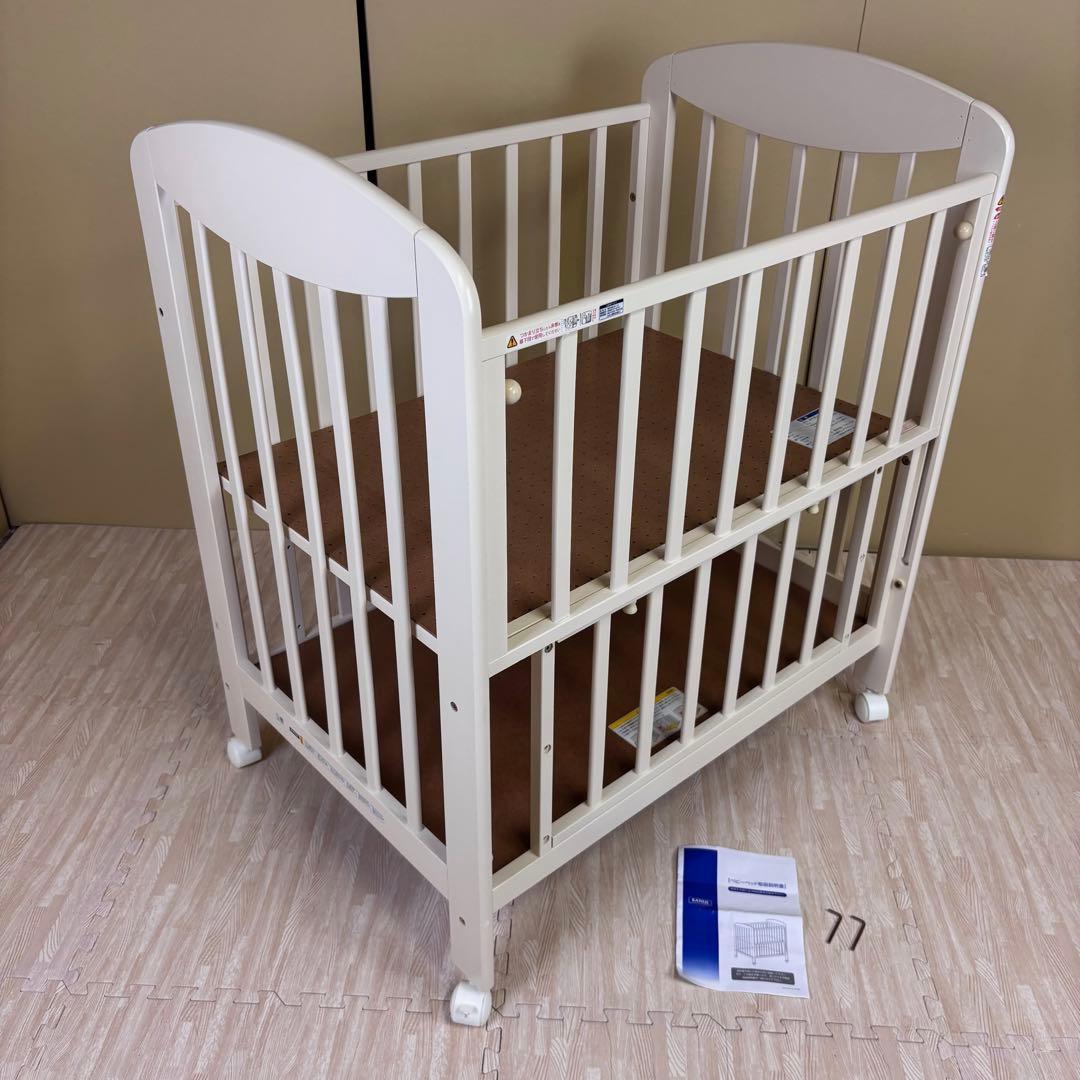 ☆除菌清掃済☆　☆美品☆　カトージ　ミニ立ちベッド　プチバニラ　ハイタイプ