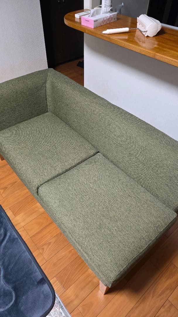【yuuuumi】ニトリ　二人掛けソファ 緑