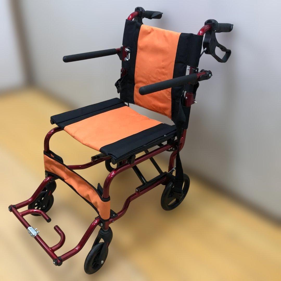 Nice Way 簡易車椅子 折りたたみ 介助ブレーキ 260124-1