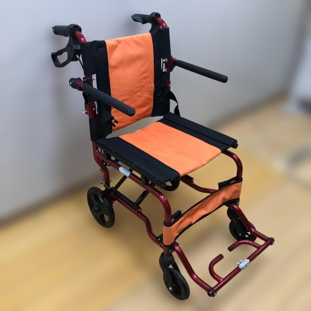 Nice Way 簡易車椅子 折りたたみ 介助ブレーキ 260124-1