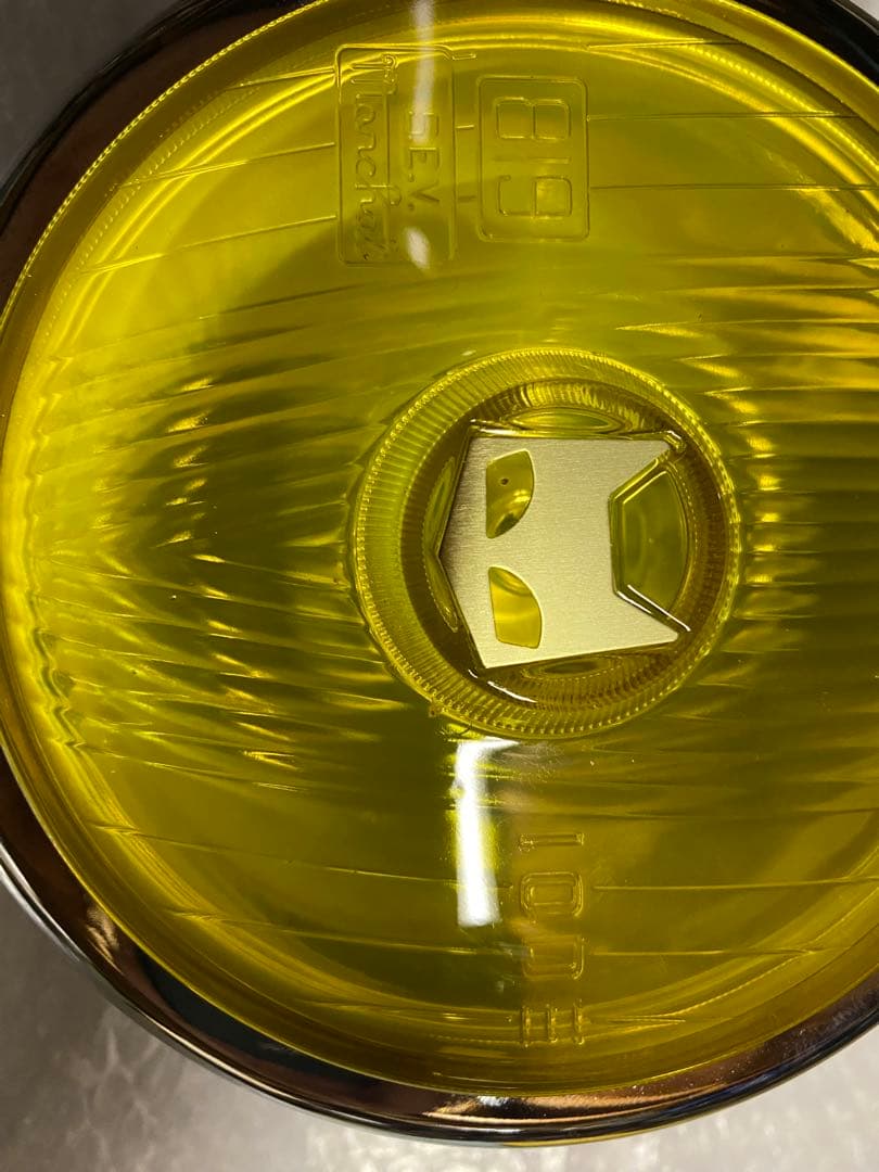 イエロー 丸型 バイクライト旧車　カスタム　モンキー　中古品マーシャル