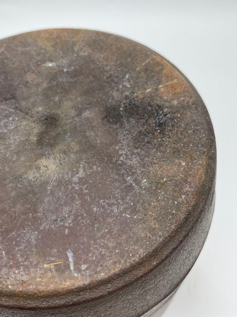 c233　佐藤清光　色紙釜　茶釜　茶道具　共箱