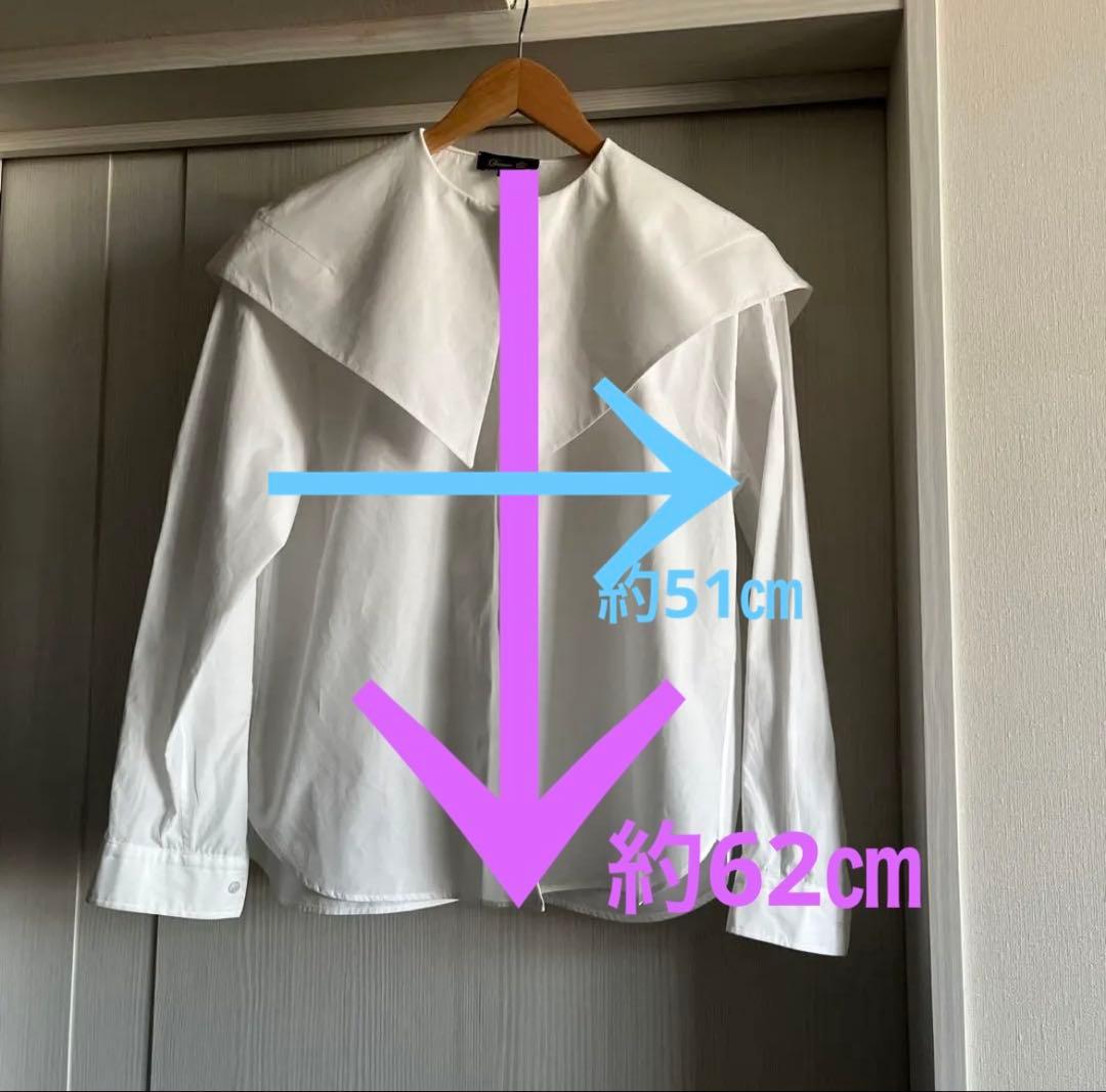 【美品】Drawer コットンブラウス ホワイト 白シャツ