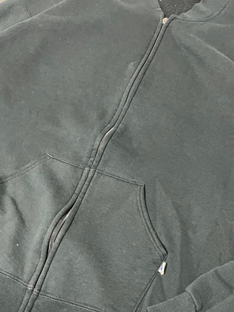 90s usa製 ブラックRUSSELL ATHLETIC フルジップスウェット