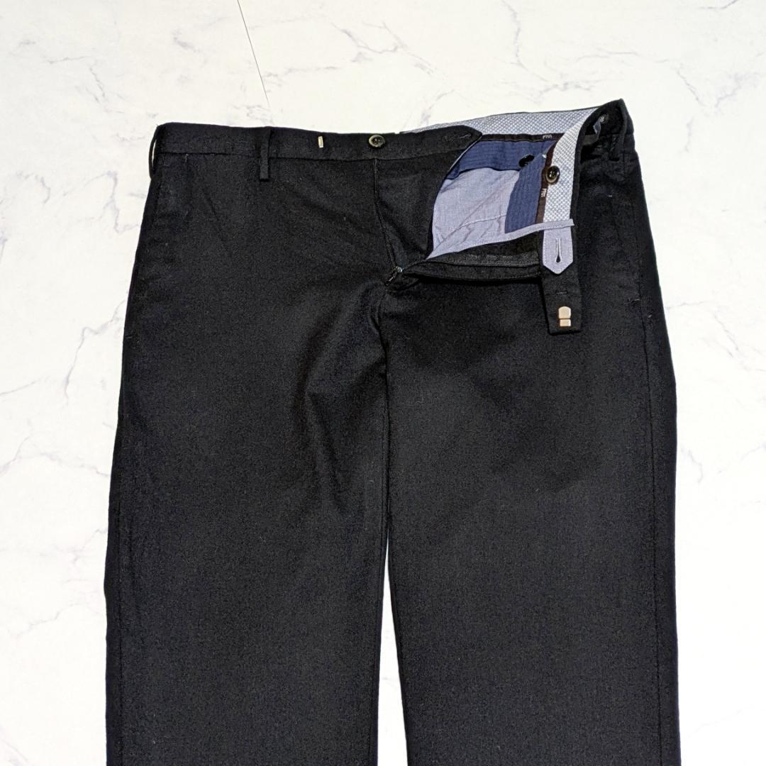 PT01 ウール混 SKINNY FIT ストレッチ スラックス 48