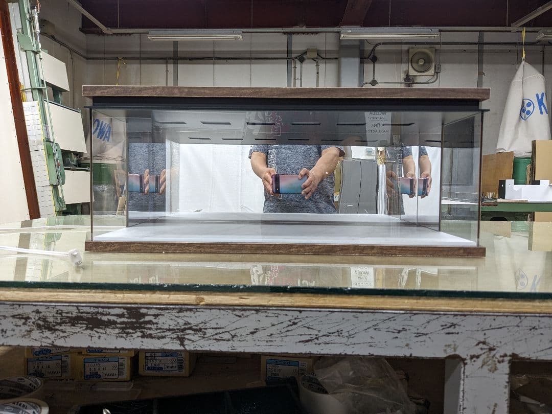 クー太郎様　アクリルショーケース　茶色木目仕様